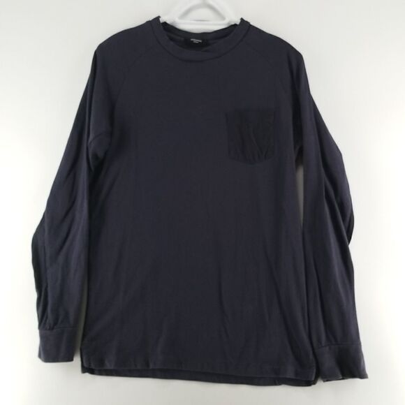 Jack and Jones Shirt Women's Size Medium Dark Gray Black Long Sleeve with Pocket - Picture 1 of 11